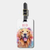 Golden Retriever Luggage Tag Bagagelabel (Voorkant verticaal)