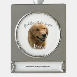 Golden Retriever Ma 2 Verzilverd Banner Ornament