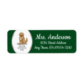 Golden Retriever Ma - Cute Dog Mam Etiket (Voorkant)