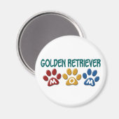 GOLDEN RETRIEVER Ma Paw Print 1 Magneet (Voorkant / Achterkant)