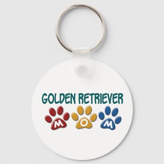 GOLDEN RETRIEVER Ma Paw Print 1 Sleutelhanger (Voorkant)