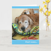 Golden Retriever maakt zich daar geen zorgen over Kaart (Gele Bloem)