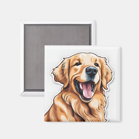 Golden Retriever Magneet (Voorkant / Achterkant)