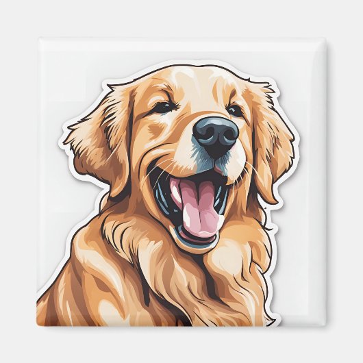 Golden Retriever Magneet (Voorkant)
