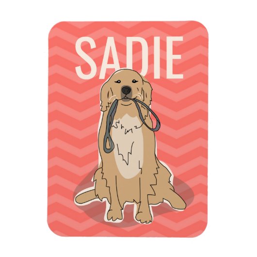  Golden Retriever Magnet Magneet (Verticaal)