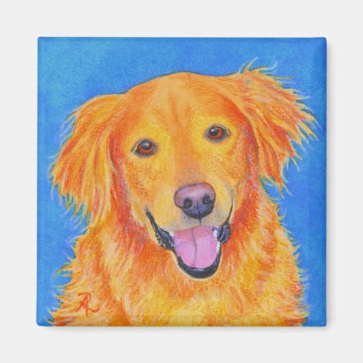 Golden Retriever Magnet - "Sydney" (Voorkant)