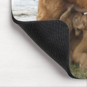 Golden Retriever Maia en Pups Mousepad Muismat (Hoek)