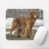 Golden Retriever Maia en Pups Mousepad Muismat (Met muis)