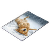 Golden Retriever Making a Snow Angel Notitieboek (Linkerzijde)