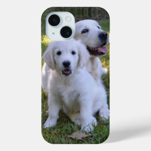 Golden Retriever Mam Dog en Puppy iPhone 15 Case