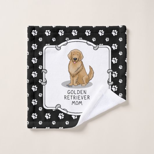 Golden Retriever Mam - Dog Mam Bad Handdoek (Wasdoekje)