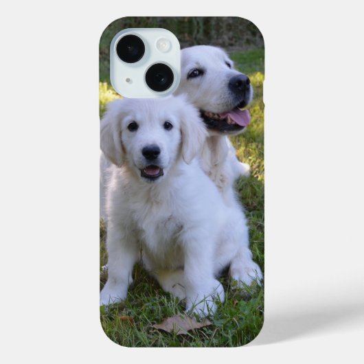 Golden Retriever Mam en Puppy Case-Mate iPhone Case (Achterkant)