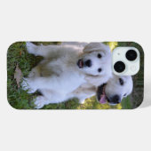 Golden Retriever Mam en Puppy Case-Mate iPhone Case (Achterkant (horizontaal))
