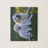 Golden Retriever Mam en Puppy Legpuzzel (Verticaal)