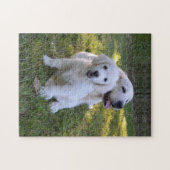 Golden Retriever Mam en Puppy Legpuzzel (Horizontaal)