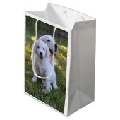 Golden Retriever Mam en Puppy Medium Cadeauzakje (Achterkant Gekanteld)