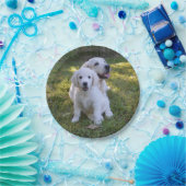 Golden Retriever Mam en Puppy Papieren Bordje (Feest)