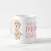Golden Retriever mam Gift Waterverf Puppy Dog Koffiemok (Voorkant links)