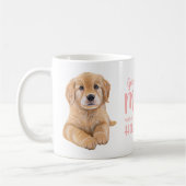Golden Retriever mam Gift Waterverf Puppy Dog Koffiemok (Links)