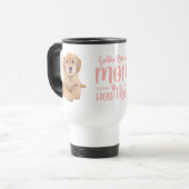 Golden Retriever mam Gift Waterverf Puppy Dog Reisbeker (Voorkant links)