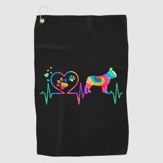 Golden Retriever mam Golfhanddoek (Voorkant)