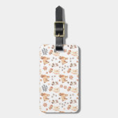 Golden Retriever Mam Pattern Bagagelabel (Voorkant verticaal)
