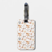 Golden Retriever Mam Pattern Bagagelabel (Achterkant verticaal)