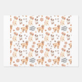 Golden Retriever Mam Pattern Inpakpapier Vel (Voorkant)