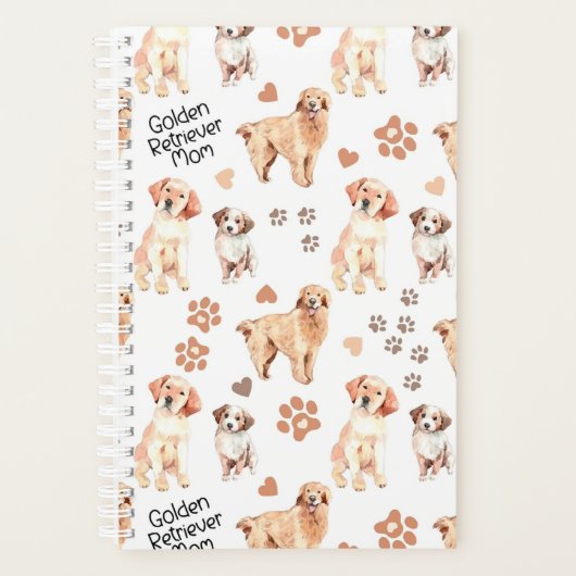 Golden Retriever Mam Pattern Planner (Voorkant)