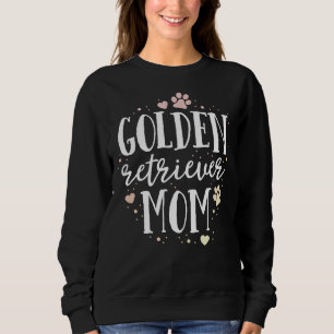 Golden Retriever mam Paw print voor moeder en moed Trui