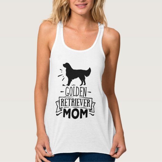 Golden Retriever mam Puppy Dog Adoption Rescue Tanktop (Voorkant)