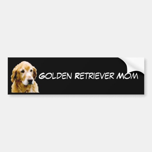 Golden Retriever mama Bumpersticker (Voorkant)