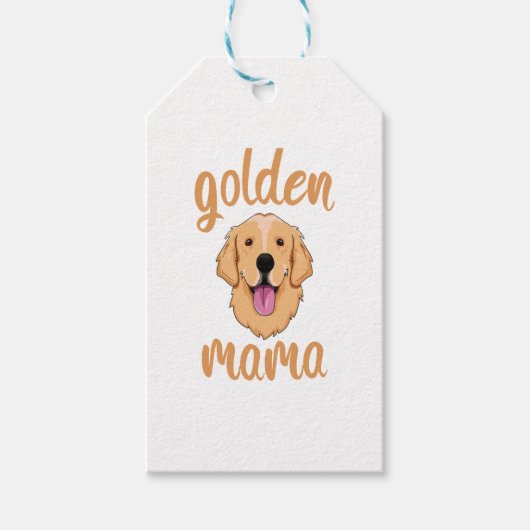 Golden Retriever mama Cadeaulabel (Voorkant)