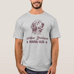 Golden Retriever Mama Club T-shirt voor hondenmoed