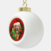 Golden Retriever mama Cute Hondenras Keramische Bal Ornament (Rechts)