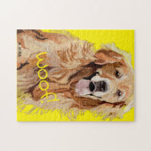 Golden Retriever mama Cute Hondenras Legpuzzel (Horizontaal)