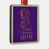 Golden Retriever mama Metalen Ornament (Rechts)