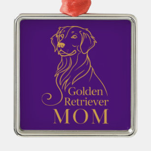 Golden Retriever mama Metalen Ornament