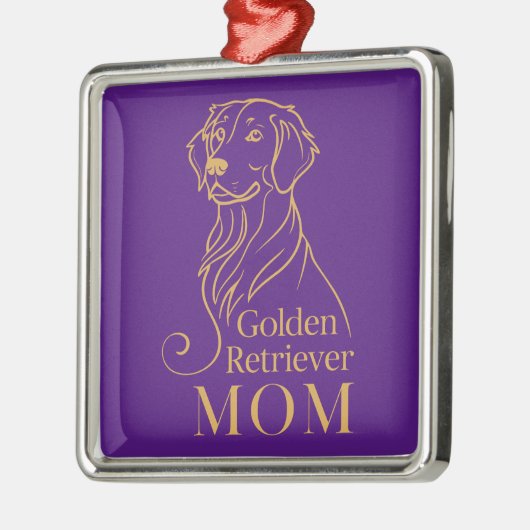 Golden Retriever mama Metalen Ornament (Links)