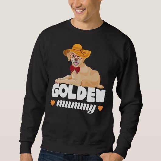 Golden Retriever Mama Owner Chill Hat Glasses Trui (Voorkant)
