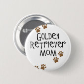 Golden Retriever mama Ronde Button 5,7 Cm (Voorkant /achterkant)