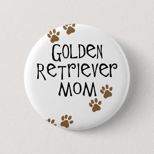 Golden Retriever mama Ronde Button 5,7 Cm