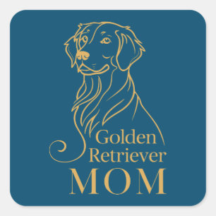 Golden Retriever mama Vierkante Sticker