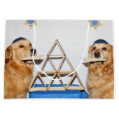 Golden Retriever Matzo Fun Passover Groot Cadeauzakje (Voorkant)