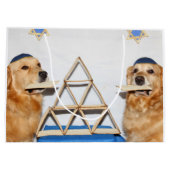 Golden Retriever Matzo Fun Passover Groot Cadeauzakje (Achterkant)