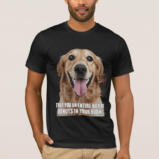 Golden Retriever Meme T-Shirt - Hond-tastische Hum (Voorkant)