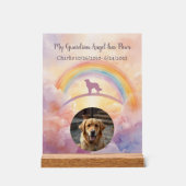 Golden Retriever Memorial Acrylic Sign Acryl Bord (Voorkant)