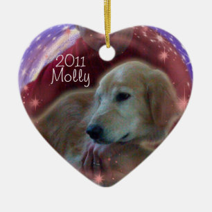 GOLDEN RETRIEVER MEMORIAL CHRISTMAS ORNAMENT
