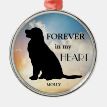 Golden Retriever Memorial Custom Name Silhouette