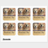 Golden Retriever Memorial Day Stickers (Vel)